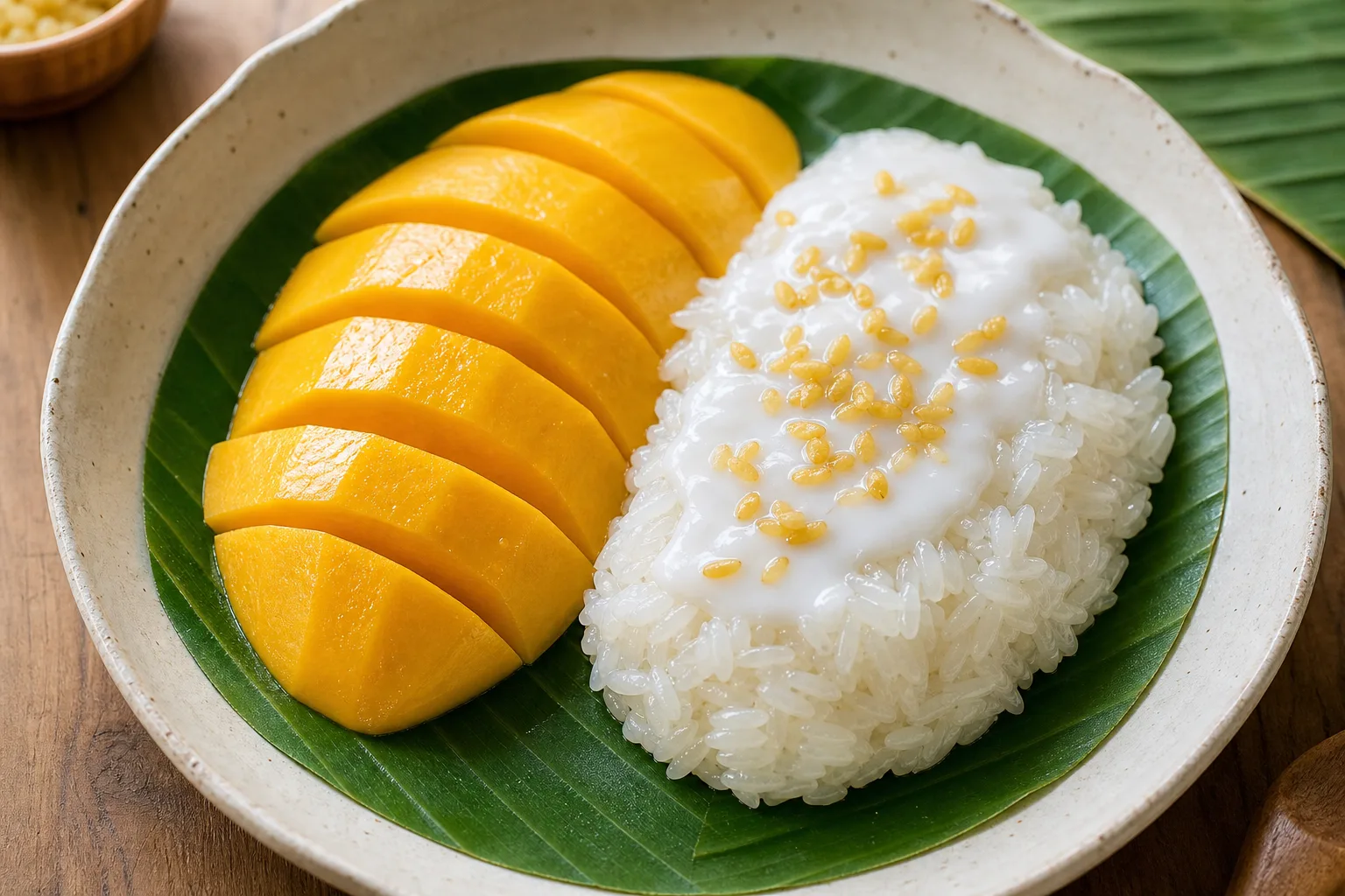 บัวลอยไข่แดง — Egg Yolk Dumplings in Coconut Milk